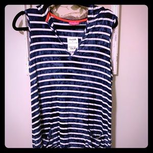 Sandiva Tie-Dyed Navy Striped Coverup (S), NWT